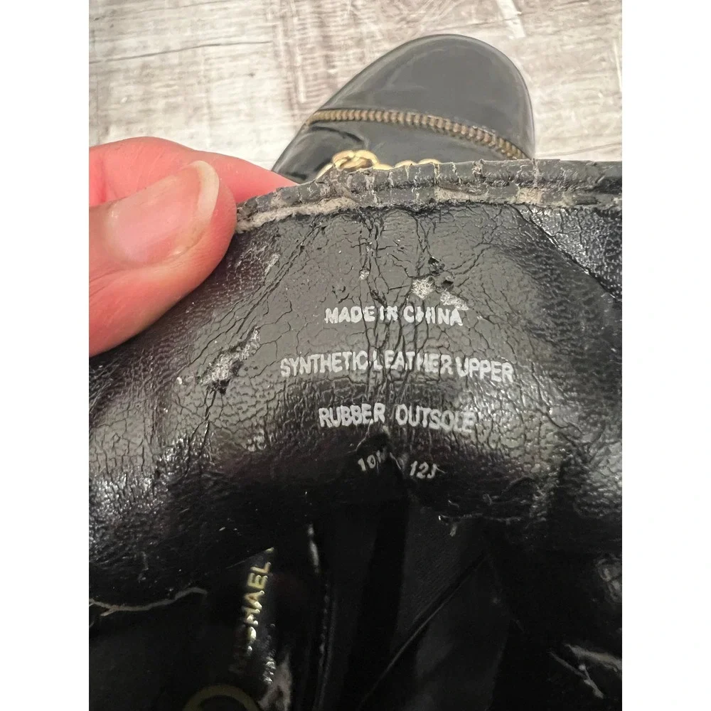 Michael Kors Urban Chain Sport Luxe High-Top Sneaker Women SZ 10M Black Quilted